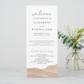 Boho aquarel Abstract | Rust Maple Wedding Programma (Staand voorkant)