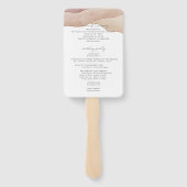 Boho aquarel Abstract | Trouwprogramma Handwaaier (Achterkant)