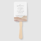 Boho aquarel Abstract | Trouwprogramma Handwaaier (Voorkant)