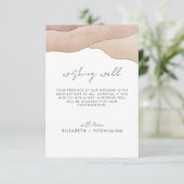 Boho aquarel Abstract | Trouwwens goed Informatiekaartje (Staand voorkant)