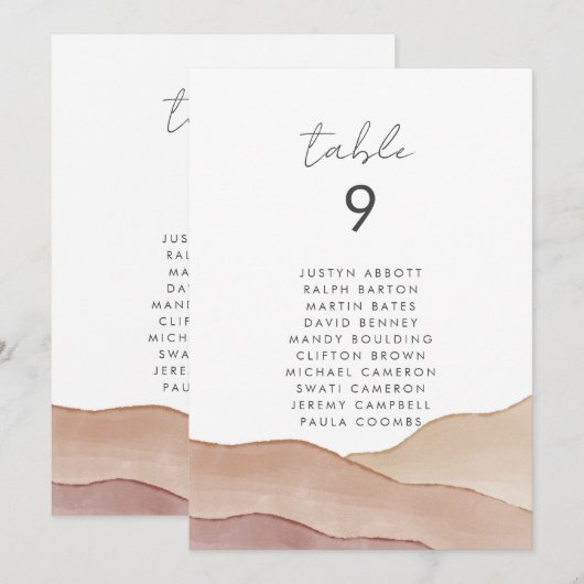 Boho aquarel Abstract | Zitplaatskaart Kaart (Voorkant / Achterkant)