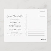 Boho Aquarel Abstracte bruiloft Bewaar de datum Briefkaart (Achterkant)