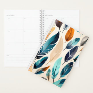 Boho aquarel veren 2024 planner