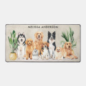 Boho Aquarelle Chiens Chiens Marche Chien Groomer  (Recto)