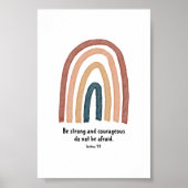 Boho aquarelle être forte et affiche courageuse (Devant)