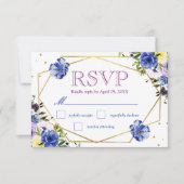 Boho Aquarelle Fleurs d'été Mariage RSVP (Devant)