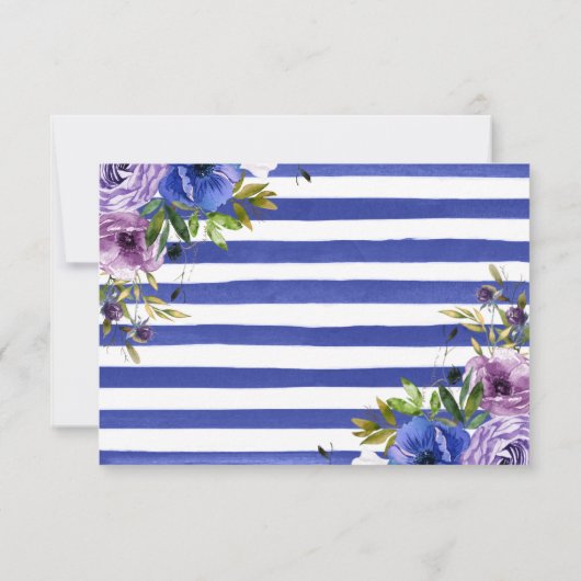 Boho Aquarelle Fleurs d'été Mariage RSVP (Dos)