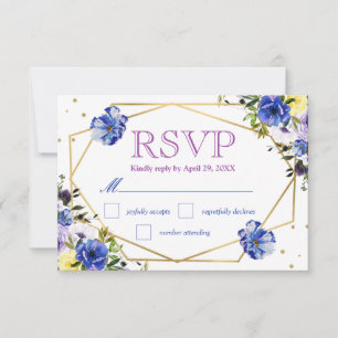 Boho Aquarelle Fleurs d'été Mariage RSVP