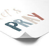 Boho aquarelle laisse prier poster (Coin)