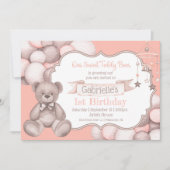 Boho aquarelle ours bébé invitation (Devant)