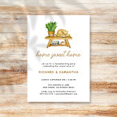 Boho Aquarelle Plantes Chat Ménage Invitation