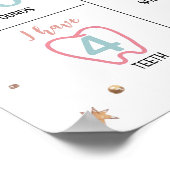 Boho Arc-en-ciel Anniversaire Photo Poster de l'ét (Coin)