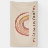 Boho arc-en-ciel bannière d'anniversaire (Vertical)