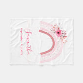 Boho Arc-en-ciel rose fleurs florales Couverture b (Devant (Horizontal))