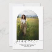 Boho Arch Afstuderen Invitation 2 foto's Wit Kaart (Voorkant)