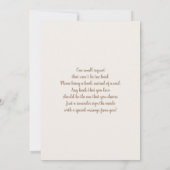 Boho Arch Beer Baby shower Kaart (Achterkant)