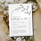Boho Arch Célébration de la vie Invitation