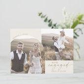 Boho Arch Cream-voorstel Verhaal 3 Foto-Verloving Aankondiging (Staand voorkant)