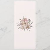 Boho Arch Dusty Orchids Floral Wedding Menu (Achterkant)
