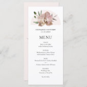 Boho Arch Dusty Orchids Floral Wedding Menu (Voorkant / Achterkant)