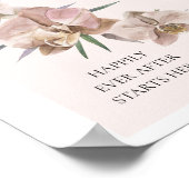 Boho Arch Dusty Orchids Poster Mariage fleuri (Coin)