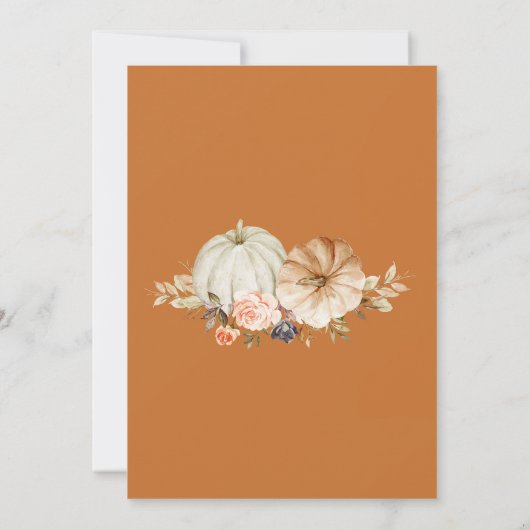 Boho Arch Fall Pumpki BBQ Couple Show Invitation (Dos)