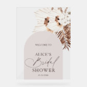 Boho Arch Fête des mariées Bienvenue Symbole acryl (Recto)