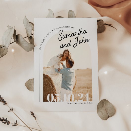 Boho Arch Foto Save The Date