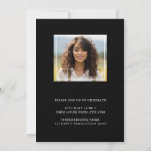 Boho Arch Graduation Invitation 2 Photos - Noir (Dos)