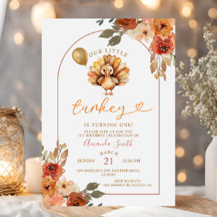 Boho Arch Herfst Birthday Floral Kaart