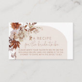 Boho arch herfst bridal recept informatiekaartje (Voorkant)