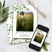 Boho Arch Ivy, Faire-part de diplôme blanc