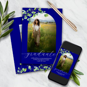 Boho Arch Ivy, Navy Afstuderen Kaart