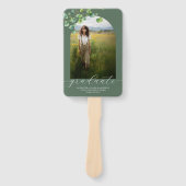 Boho Arch Ivy, Sage Groen Afstuderen Handwaaier (Voorkant)
