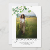 Boho Arch Ivy, wit Afstuderen Kaart (Voorkant)