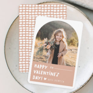 Boho Arch Kinder Foto Klaslokaal Valentijnsdag Notitiekaartje