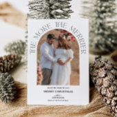 Boho Arch Meer De Merrier Zwangerschapsaankondigin Feestdagenkaart