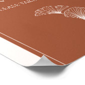 Boho Arch Minimalist Baby shower Favors Poster (Hoek)