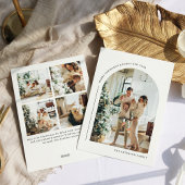Boho Arch Modern Photo Collage Carte de Noël