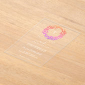 Boho Arch Monogramme Acrylique Invitation (Poser)