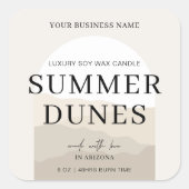 Boho Arch Neutrale Kleur Elegant Kandle Vierkante Sticker (Voorkant)