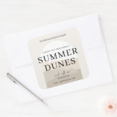 Boho Arch Neutrale Kleur Elegant Kandle Vierkante Sticker (Envelop)