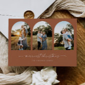 Boho Arch Noël Carte photo de voeux