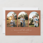 Boho Arch Noël Carte photo de voeux (Devant)