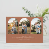 Boho Arch Noël Carte photo de voeux (Debout devant)