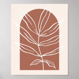 Boho Arch Overmaatse botanische lebben 1 Poster