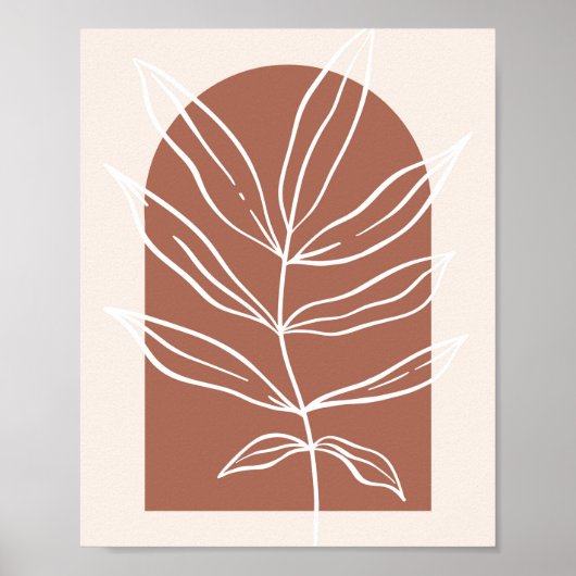 Boho Arch Overmaatse botanische lebben 1 Poster (Voorkant)