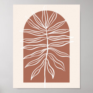 Boho Arch Overmaatse botanische lebben 3 Poster