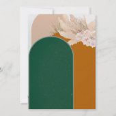 Boho Arch Pampas Gras Trouwtafel Nummers Kaart (Achterkant)