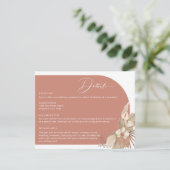 Boho Arch Pampas Grass-uitbreidingskaart Informatiekaartje (Staand voorkant)